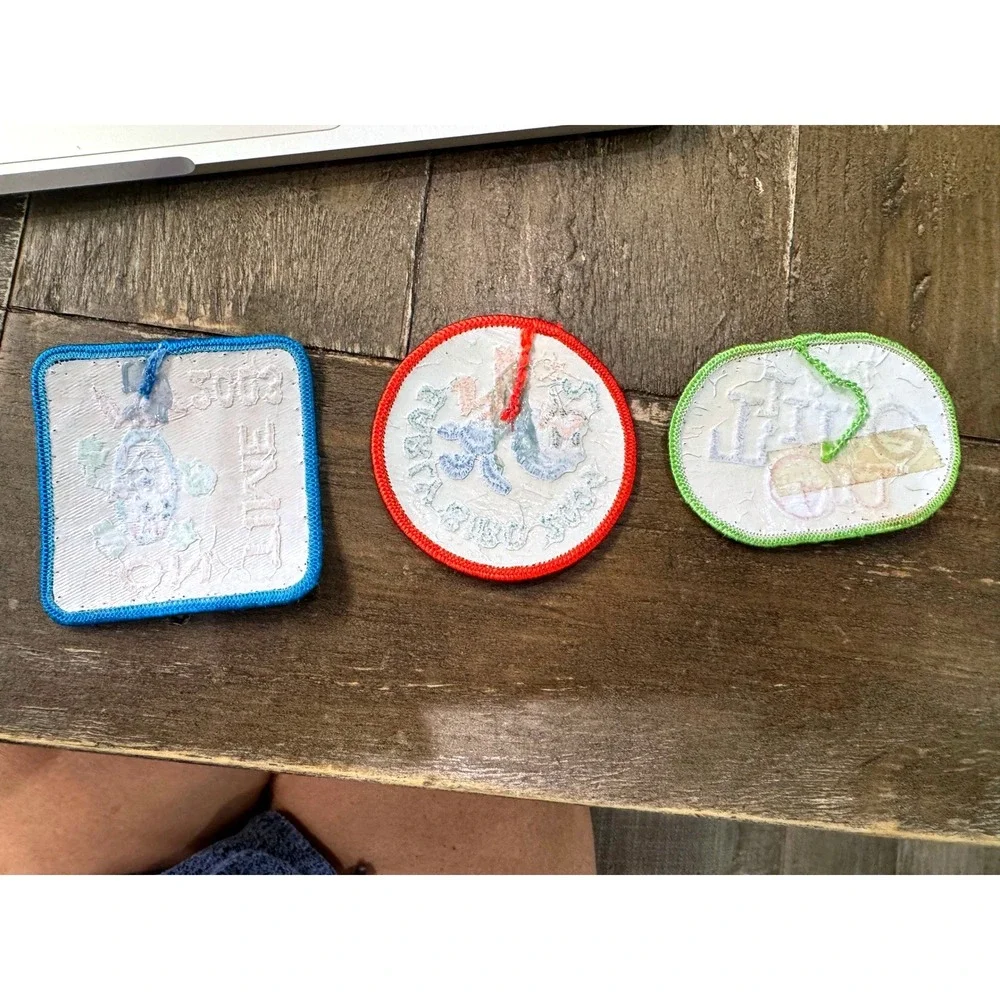 Vintage Vintage Girl Scout Time Theme Fun Patch Lot On Time Early Bird 2001-2003
